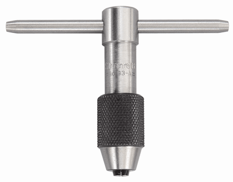 Starrett T-Handle Tap Wrench-50mm for precise manual turning of taps and drills, featuring a sliding handle for optimal leverage.