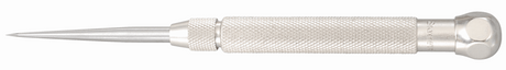 Starrett Pocket Scriber 70BX with knurled steel handle, carbide point, hexagon head, and retractable design for precise marking.