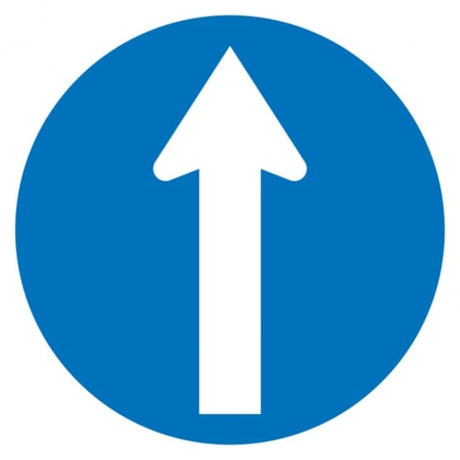 Circular NO TURNS ARROW sign, 600mm aluminum, designed for clear traffic direction and safety in various environments.