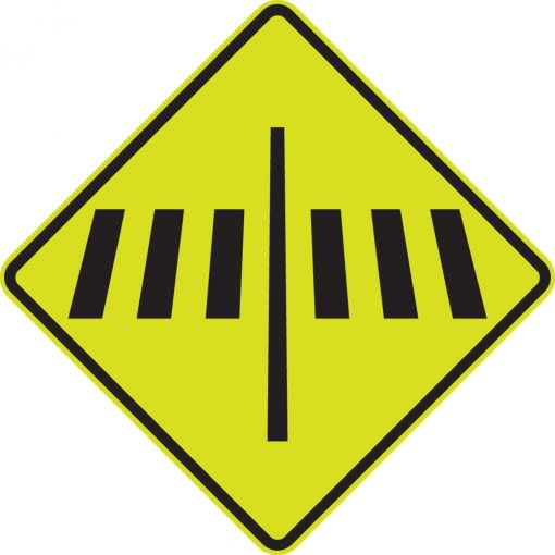 Road Sign | Pedestrians Crossing Diamond W600mm x H600mm (Single Sided)