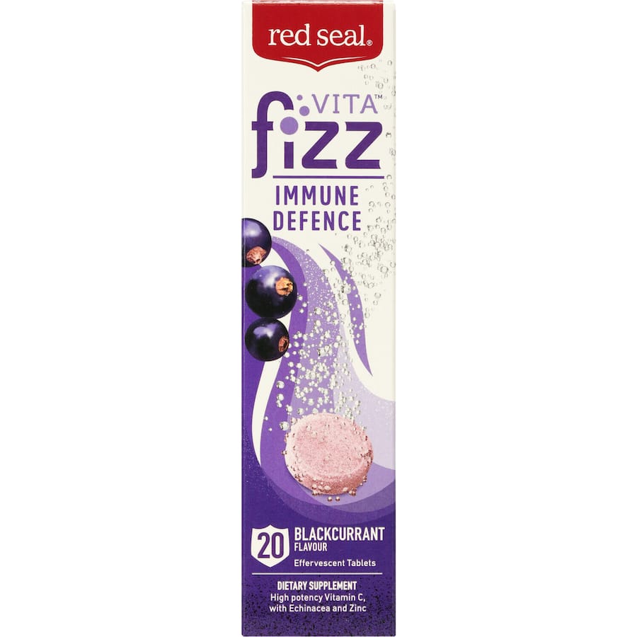 Red Seal Vita Fizz Effervescent Tablets Blackcurrant Immune Defence 20pack