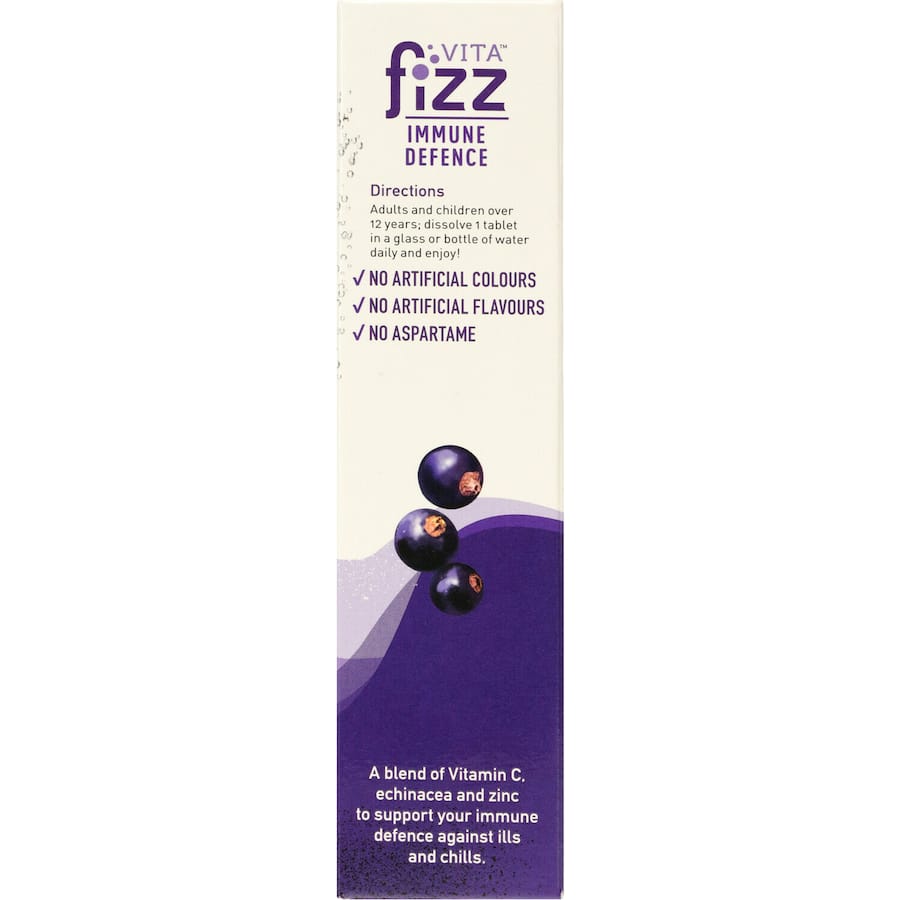 Red Seal Vita Fizz Effervescent Tablets Blackcurrant Immune Defence 20pack