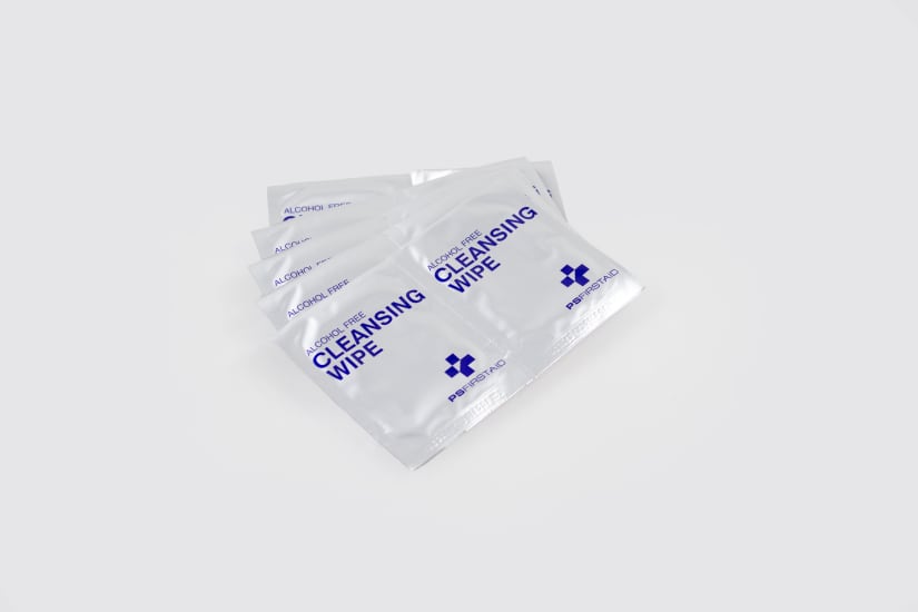 Antiseptic, alcohol-free wound cleansing wipes in a convenient pair, ideal for travel and sensitive skin care.