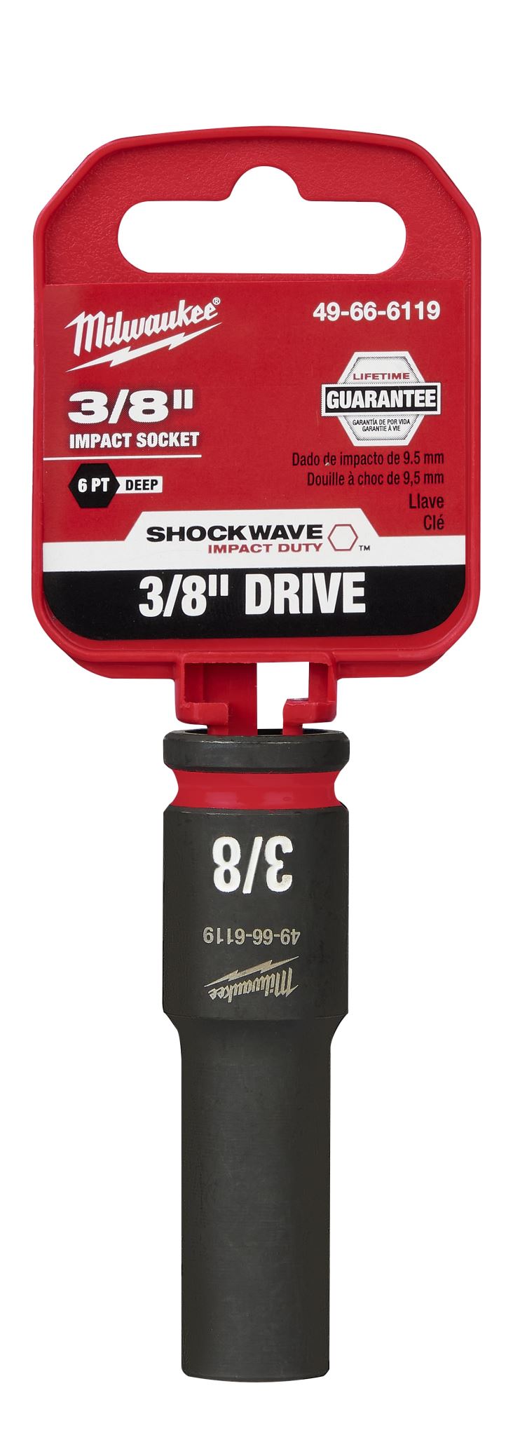 Milwaukee Shockwave Deep Impact Duty Socket 3/8"Dr 3/8"