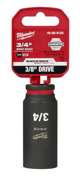 Milwaukee Shockwave Deep Impact Duty Socket 3/8"Dr 3/4"
