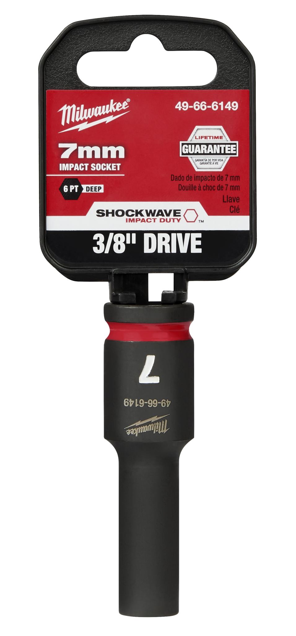 Milwaukee Shockwave Deep Impact Duty Socket 3/8"Dr 7mm