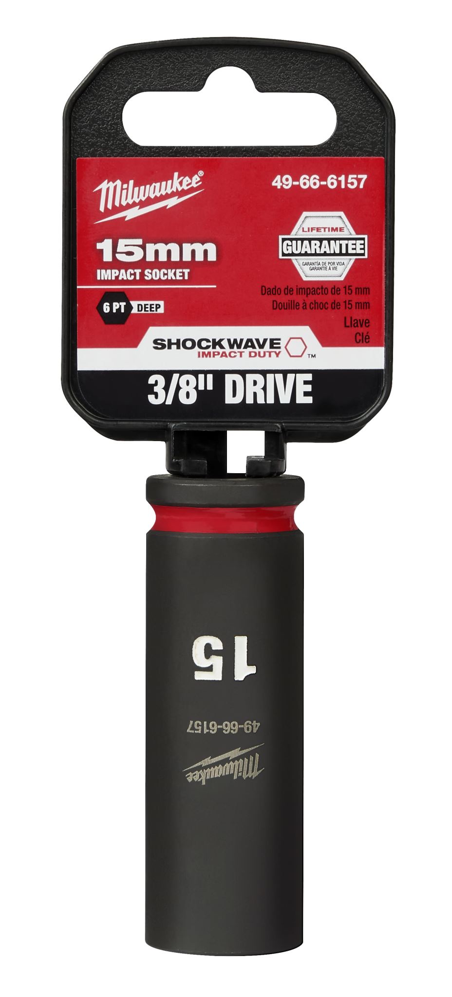 Milwaukee Shockwave Deep Impact Duty Socket 3/8"Dr 15mm