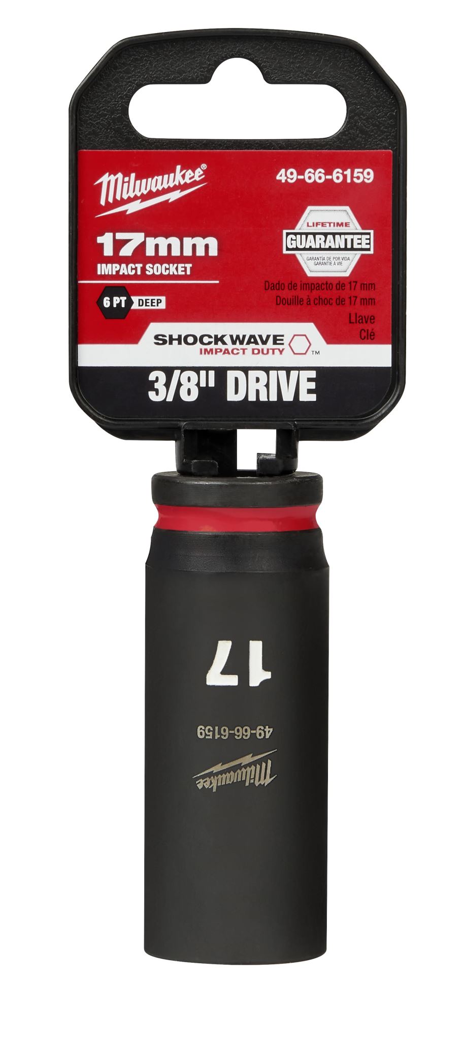 Milwaukee Shockwave Deep Impact Duty Socket 3/8"Dr 17mm