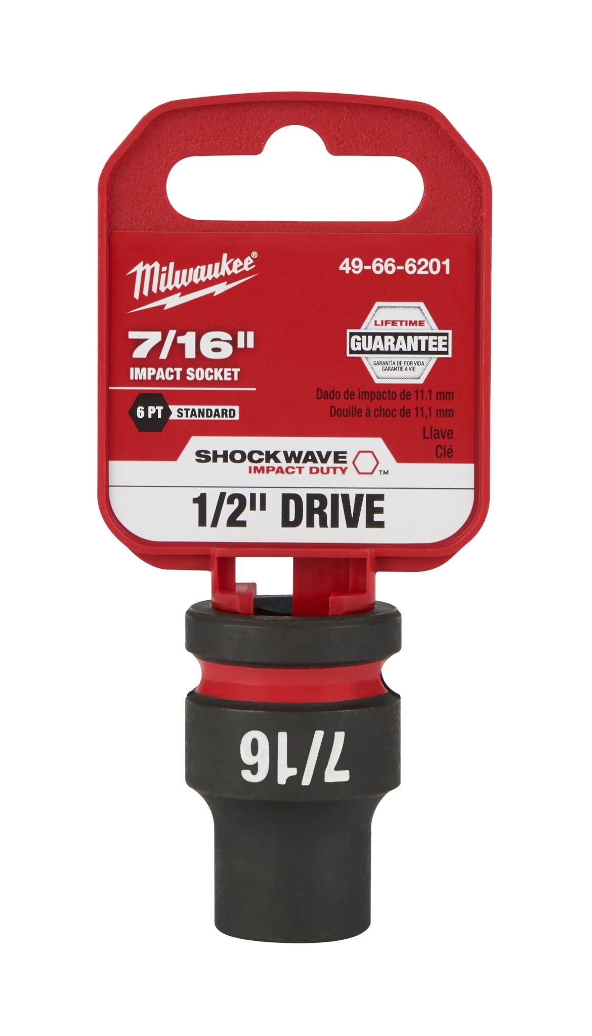 Milwaukee Shockwave Impact Duty Socket 1/2" Drive 7/16"