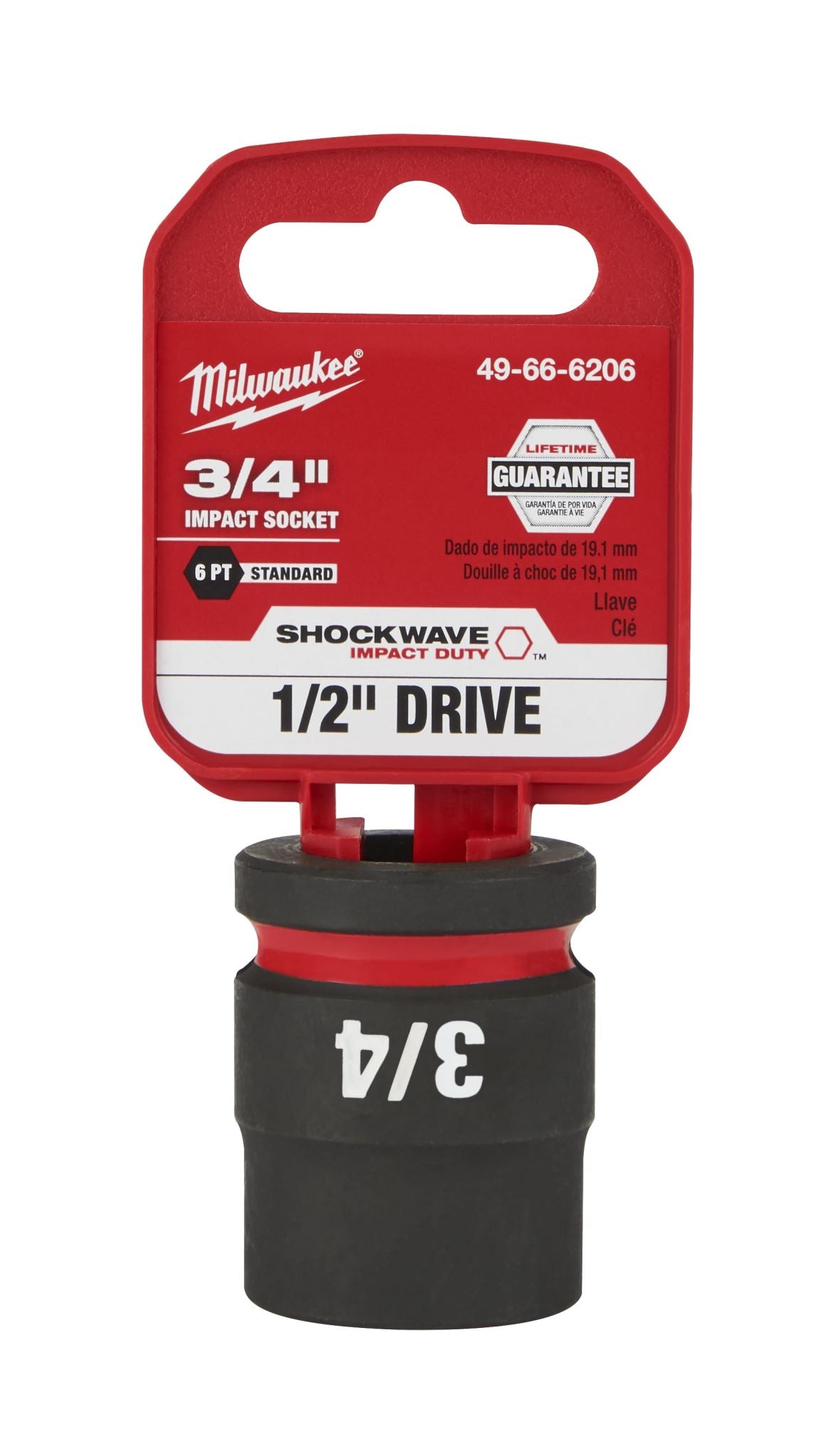 Milwaukee Shockwave Impact Duty Socket 1/2" Drive 3/4"