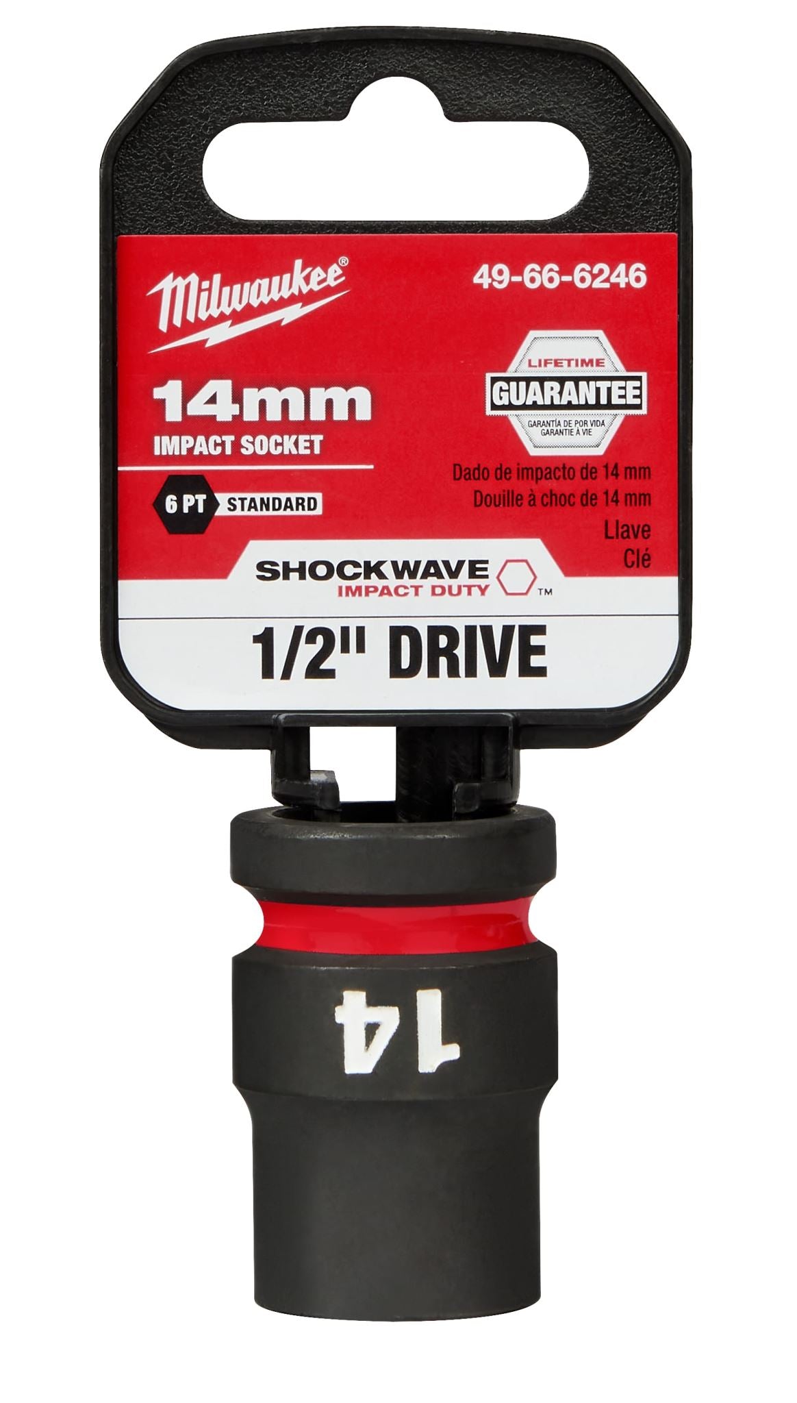 Milwaukee Shockwave Impact Duty Socket 1/2" Drive 14mm