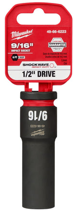 Milwaukee Shockwave Deep Impact Duty Socket 1/2"Dr 9/16"