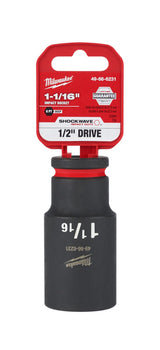 Milwaukee Shockwave Deep Impact Duty Socket 1/2"Dr 1-1/16"