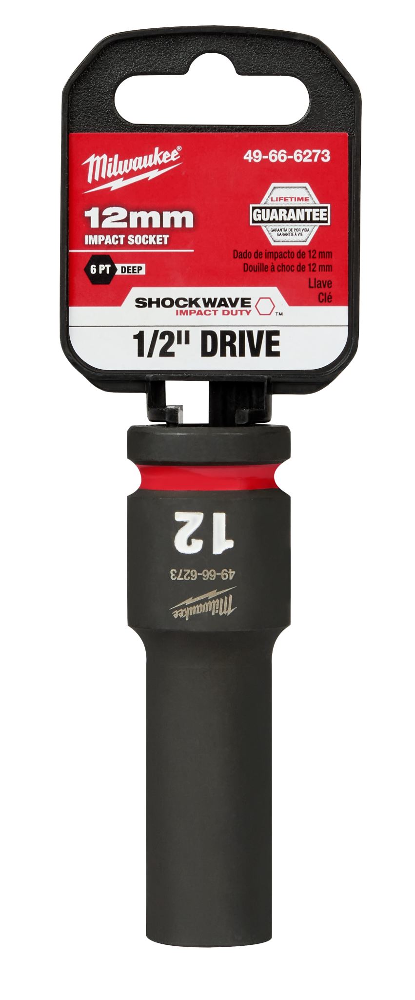 Milwaukee Shockwave Deep Impact Duty Socket 1/2"Dr 12mm