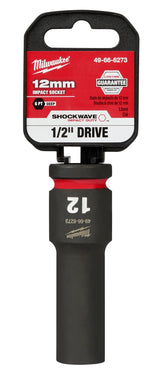 Milwaukee Shockwave Deep Impact Duty Socket 1/2"Dr 12mm