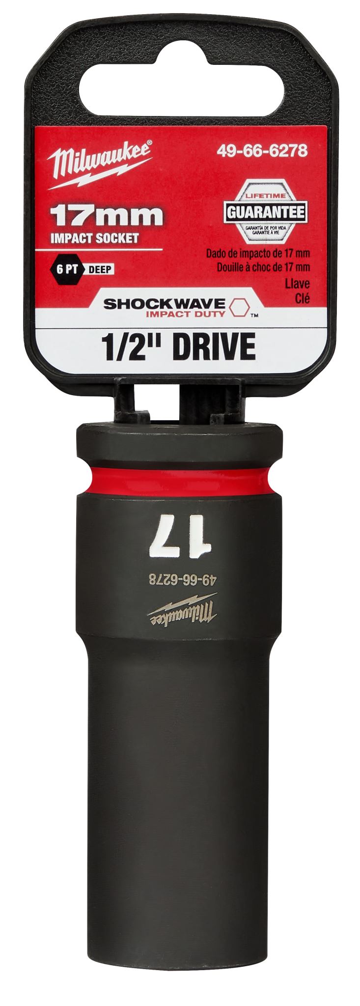 Milwaukee Shockwave Deep Impact Duty Socket 1/2"Dr 17mm