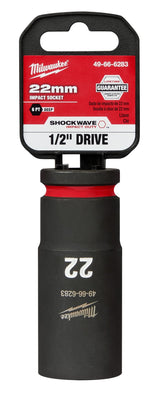 Milwaukee Shockwave Deep Impact Duty Socket 1/2"Dr 22mm