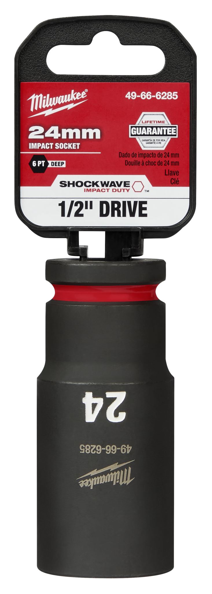 Milwaukee Shockwave Deep Impact Duty Socket 1/2"Dr 24mm