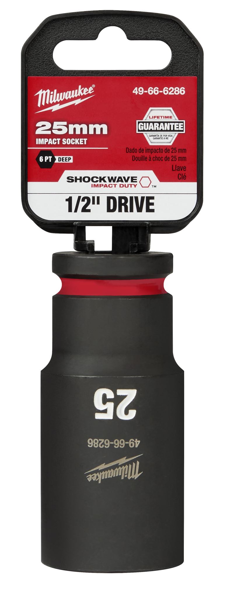 Milwaukee Shockwave Deep Impact Duty Socket 1/2"Dr 25mm