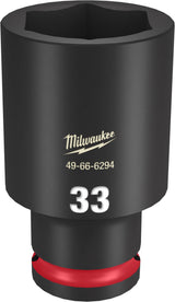 Milwaukee Shockwave Deep Impact Duty Socket 1/2"Dr 33mm
