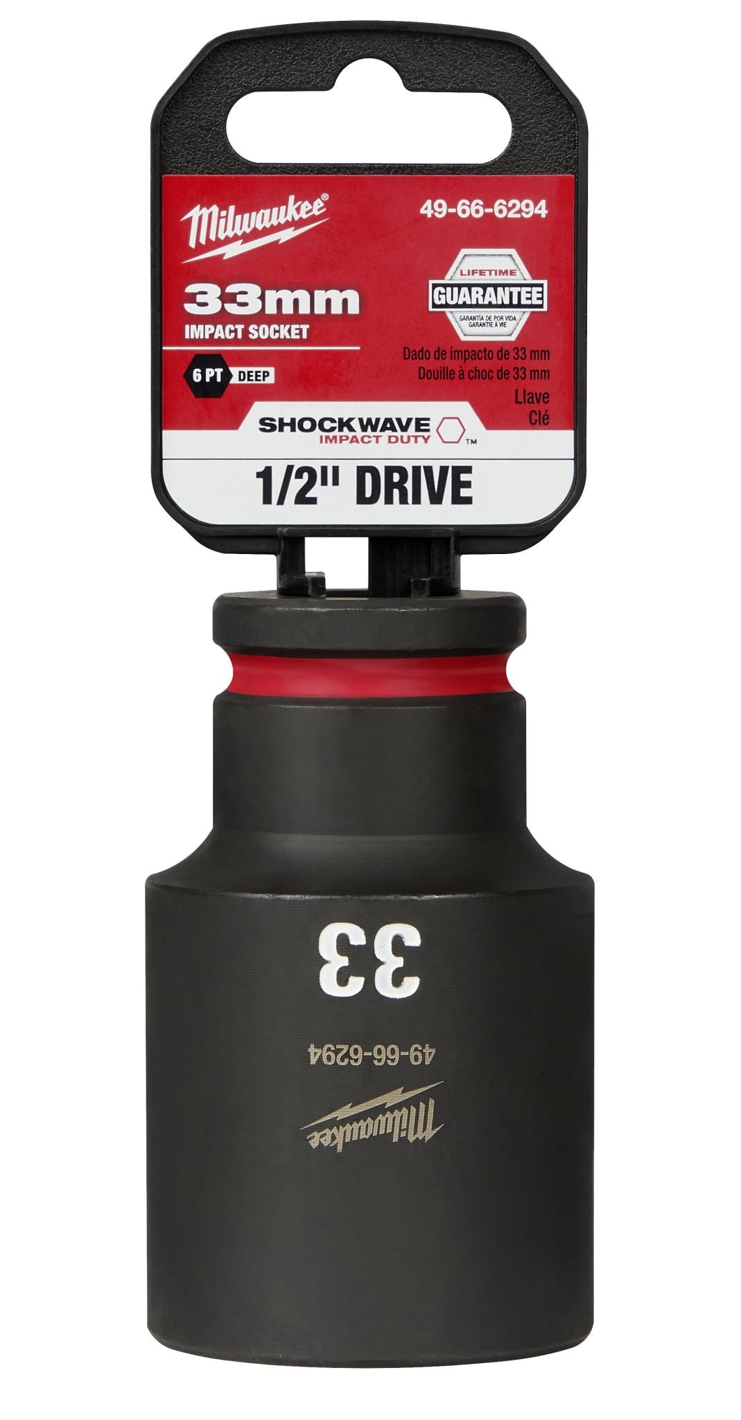 Milwaukee Shockwave Deep Impact Duty Socket 1/2"Dr 33mm