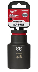 Milwaukee Shockwave Deep Impact Duty Socket 1/2"Dr 33mm