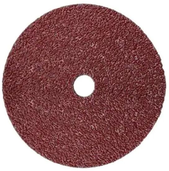 3M Fibre Disc 782C 36+ in a 25-pack, designed for rapid cutting on carbon steel, ideal for weld removal and finish blending.