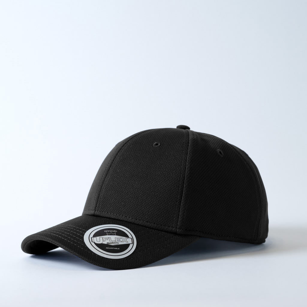 UFlex Recycled Polyester Cap, U20603 - Black - OSF