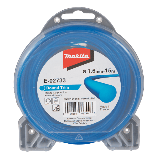 Makita Round Nylon Trimmer Line Blue-1.6mm x 15m (Each)