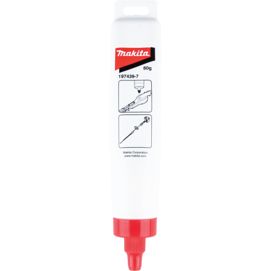 Makita Line Trimmer Gear Grease in an 80g tube, designed for smooth operation and extended life of trimmer gears.