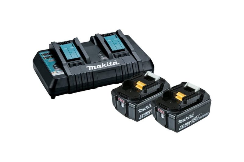 Makita 18V LXT 5.0Ah Battery and Dual Charger Kit (Each)