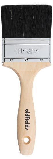 Oldfields 404 pure bristle industrial brush with 38mm natural bristles and wooden handle, ideal for various paints and adhesives.