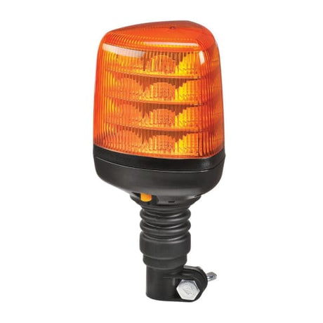 Bright amber LED strobe on a flexible pole, designed for enhanced safety, visibility, and durability in outdoor environments.