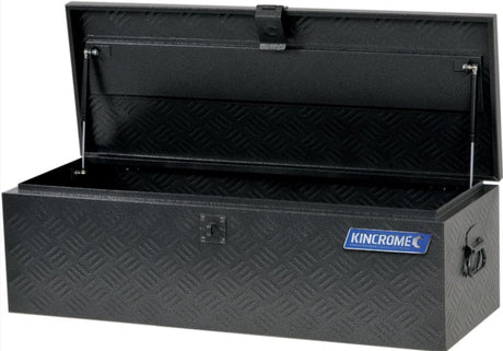 Kincrome Tradesman Truck Box 1000mm, durable steel with gas struts, secure latches, and 108L capacity for tool organization.