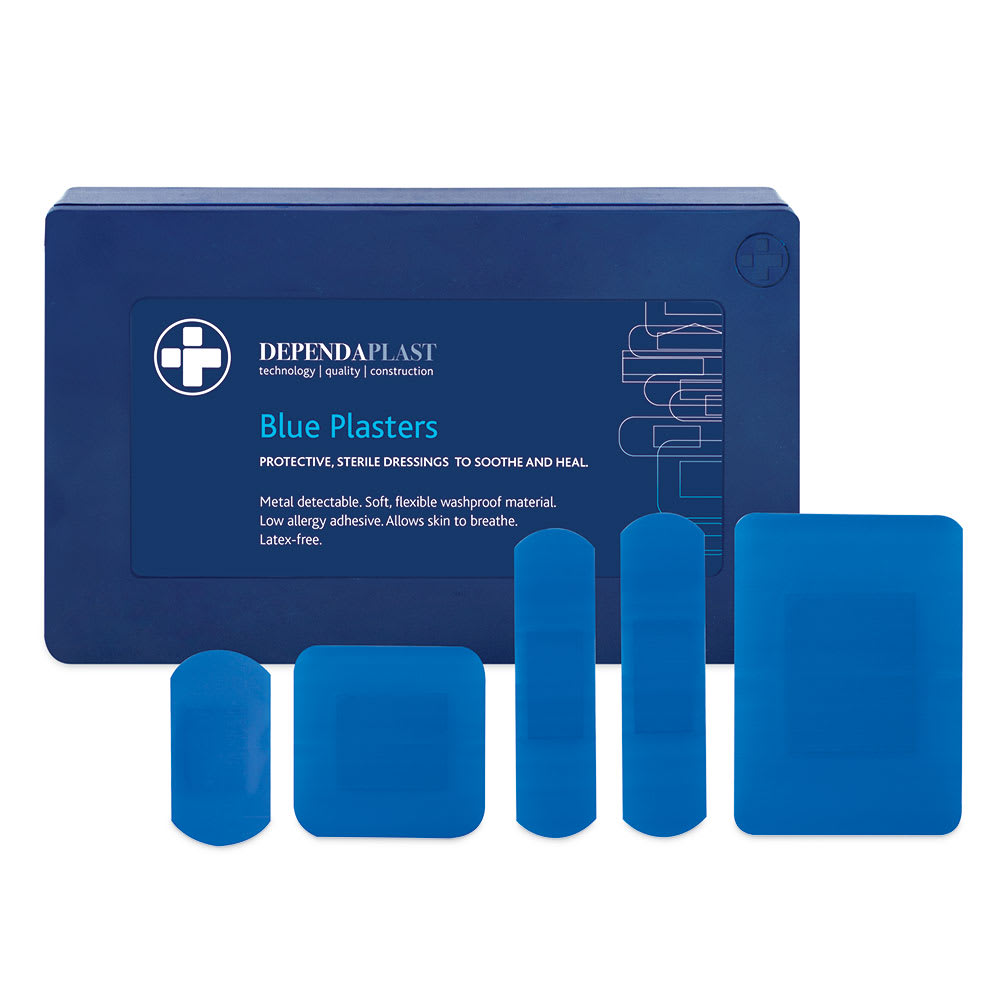 Dependaplast Blue Plasters Assorted in Dispenser