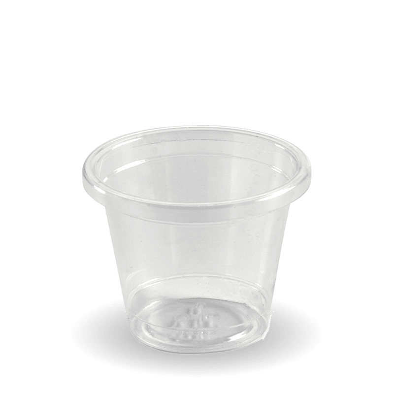 BioPak Clear Plastic Sauce BioCup 30ml 3000 (Case)