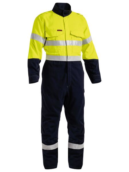 Bisley, 8cal Tencate Tecasafe Hi Vis Overall Regular Fit - Yellow/Navy - 77