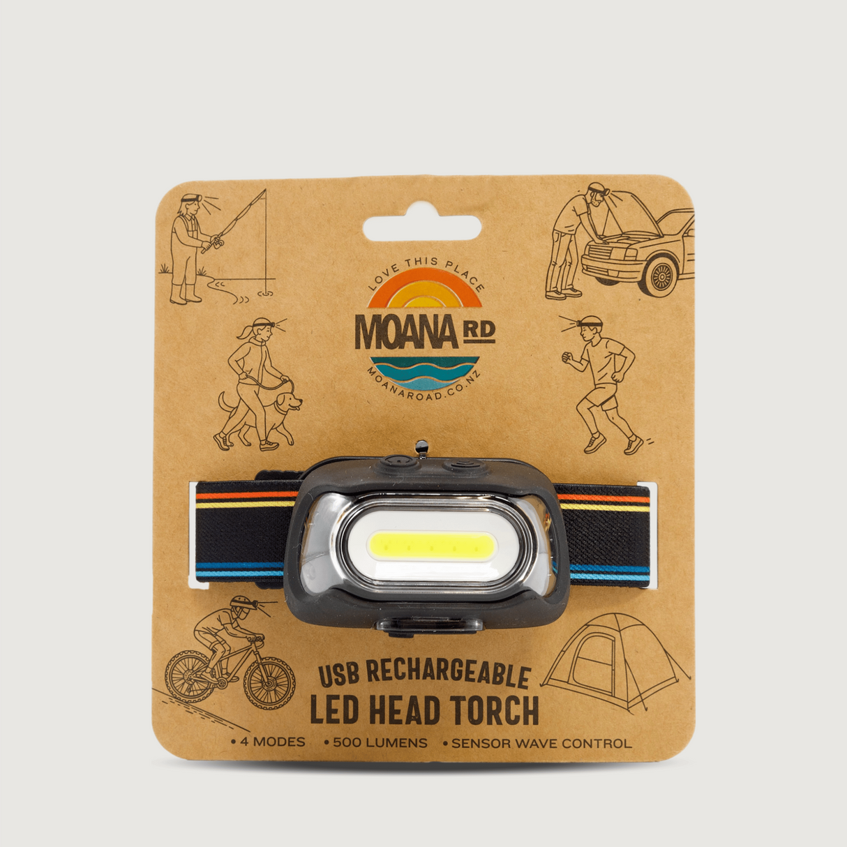 Moana Road - LED Head Torch - Black (Adults)