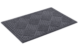 Heavy-duty eco-friendly scraper mat, 900 x 600mm, with raised nibs for effective dirt removal and recycled crumb rubber backing.