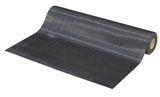 Durable fine rib rubber flooring, 1500mm wide, slip-resistant, noise-absorbing, ideal for commercial and residential use.