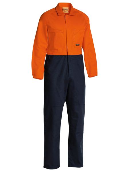 Bisley, Hi Vis Domed Overall, BC6357 Stout Fit - Orange/Navy - 102