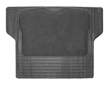 Robust black PVC boot mat measuring 1400 x 1100mm with checker pattern, non-slip surface, and easy cleaning for SUVs.