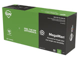 Megaman Nitrile Gloves Powder Free Black M-2XL (Pack of 50) - Standard - L