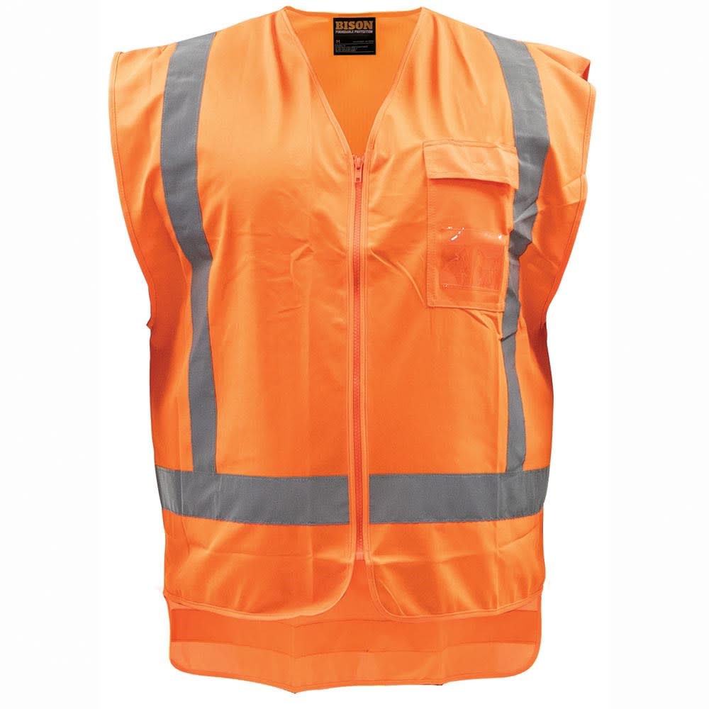 Bison, TTMC-W17 X-Back Safety Vest, 52305X - Fluro Orange - S