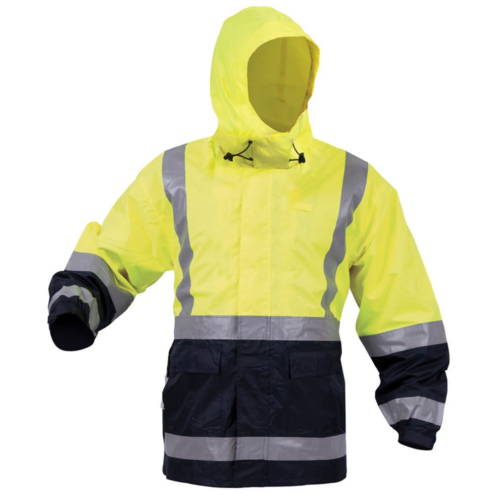 Bison, Stamina Hi Vis Lightweight Jacket, 32205 - Yellow/Navy (Size: XL)