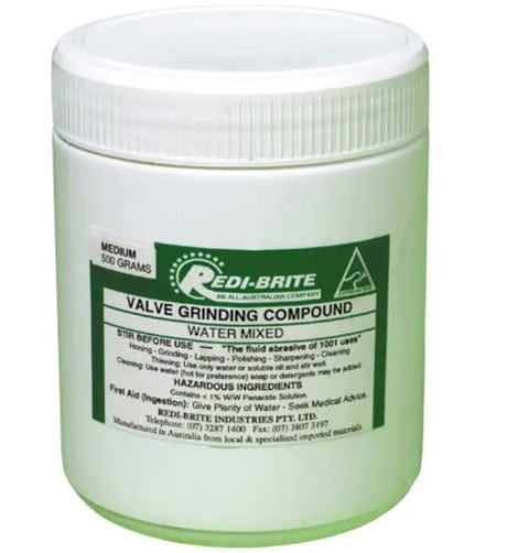 Redi-Brite Coarse Grease/Oil Compound in red packaging, perfect for grinding, lapping, and polishing in workshops.