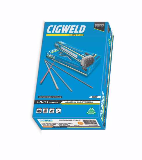 Cigweld Satincrome 309 Welding Electrode pack with 3.2mm electrodes, designed for stainless steel welding and superior performance.