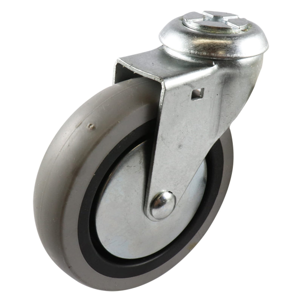 Easyroll 100mm Swivel Bolt Hole G1 Castor Grey Rubber 55kg (Each)