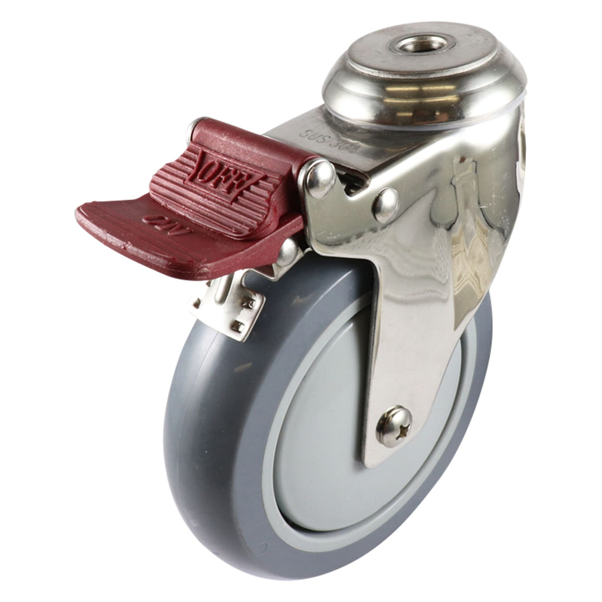 Easyroll 125mm Swivel Brake Bolt Holder G7 Castor Urethane 100kg (Each)