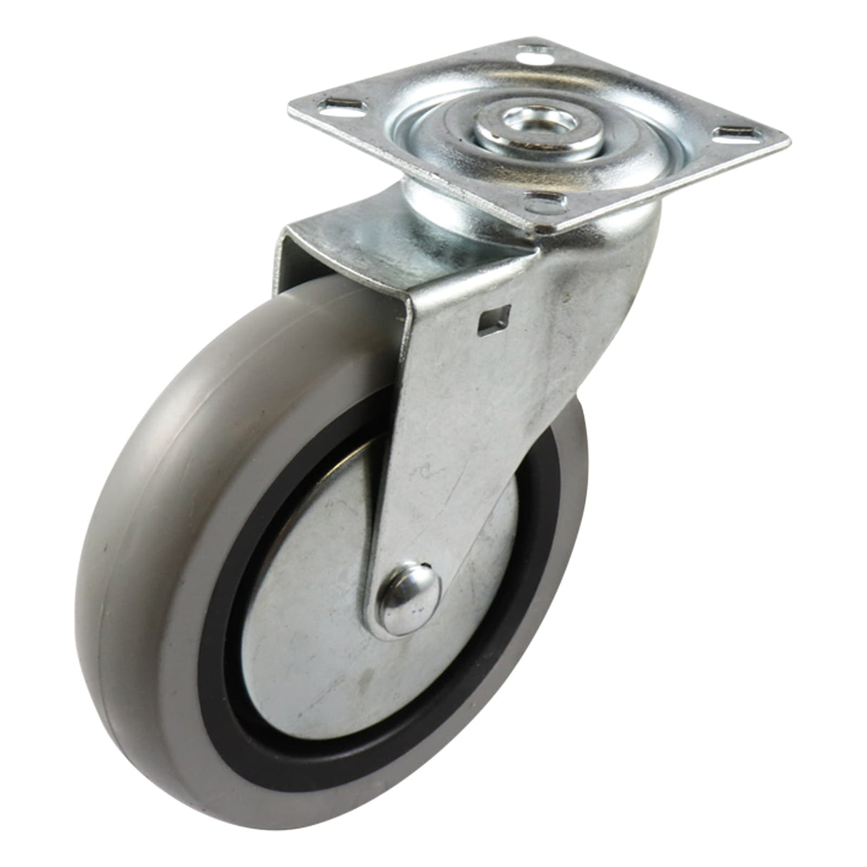 Easyroll 100mm Swivel Plate Mount G1 Castor Grey Rubber 55kg (Each)